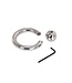 Kiotos Steel Verstelbare Kiotos Steel Cockring Met Bal En Inbussleutel 40-50mm