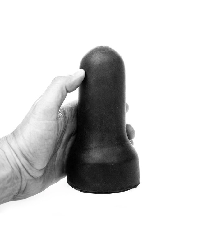 All Black Zachte Grip Realistische Ribbel Masturbator 17 cm Met Waterbasis Glijmiddel