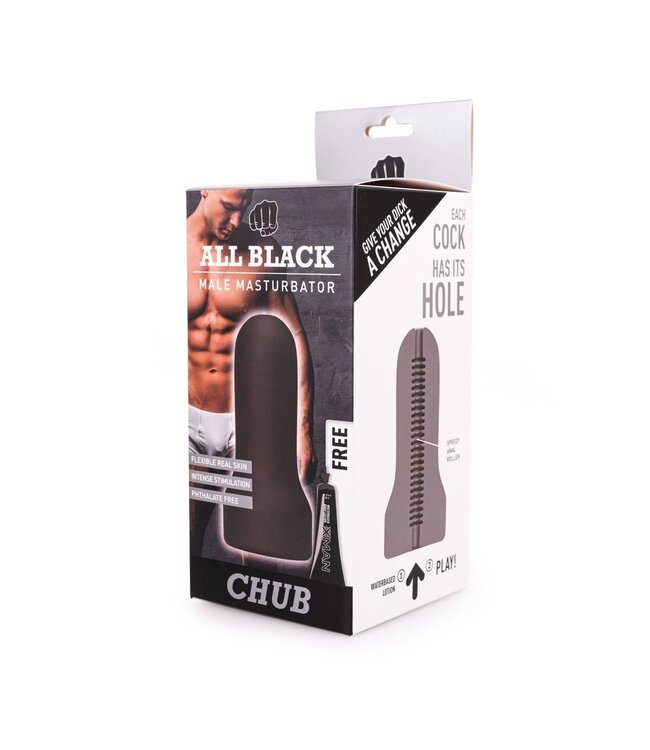 All Black All Black Soft Grip Masturbator - Realistic Feel & Easy Clean