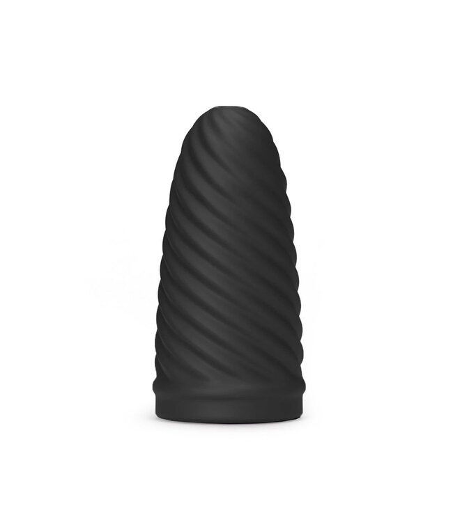 All Black Masturbator Loop Geribbeld Zigzag Binnenkant Zacht Ftalatenvrij 17 cm