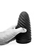 All Black Masturbator Loop Geribbeld Zigzag Binnenkant Zacht Ftalatenvrij 17 cm