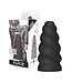All Black All Black Spiral Ribbed Masturbator 17cm Met Waterbasis Glijmiddel
