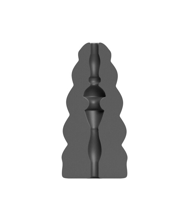 All Black All Black Spiral Ribbed Masturbator 17cm Met Waterbasis Glijmiddel