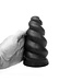 All Black All Black Spiral Ribbed Masturbator 17cm Met Waterbasis Glijmiddel