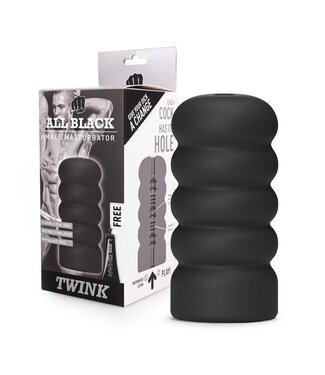 All Black All Black Twink Masturbator – 17 cm, Spiral Design for Extra Stimulation