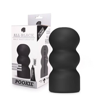 All Black All Black Masturbator 17 cm Zachte Ribbels Ftalaatvrij Met Glijmiddel
