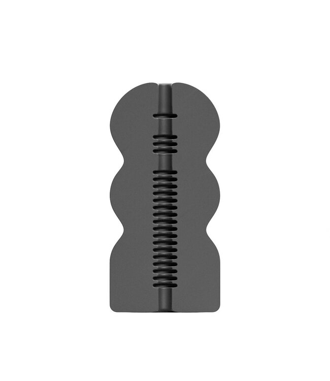 All Black Elegant All Black Pookie Masturbator - Soft 17 cm with Ribs