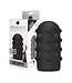 All Black All Black Textured Masturbator 17 cm Met Comfortabele Grip En Unieke Structuur