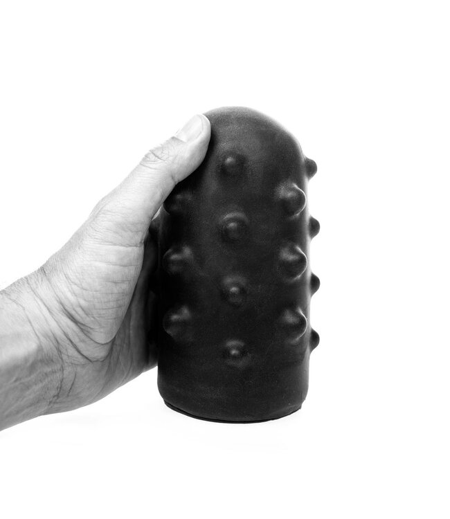 All Black All Black Textured Masturbator 17 cm Met Comfortabele Grip En Unieke Structuur