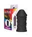 All Black Zachte All Black Masturbator 17cm Met Geribbelde Ingang En Glijmiddel