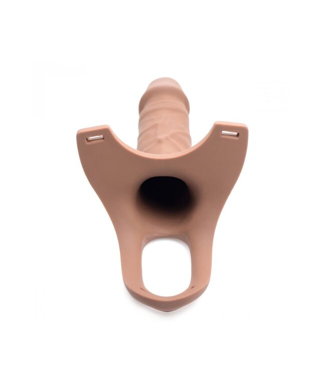 Size Matters Hohler Strap-On-Dildo aus Silikon – 26 cm lang, 4 cm dick, realistisch