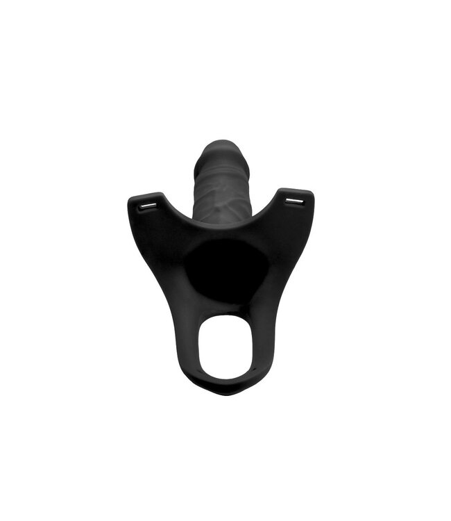 Size Matters Hohler Strap-On-Dildo aus Silikon – 26 cm lang, 4 cm dick, realistisch