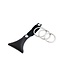 Kiotos Leather Cockring-Set mit Leder-Hodensack und 3 austauschbaren Penisringen