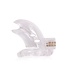 Plastic Chastity Cage with 3 Rings & Metal Lock - 7.5 cm Long