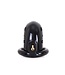 Plastic Chastity Cage with 3 Rings & Metal Lock - 7.5 cm Long
