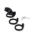 Plastic Chastity Cage Met Drie Ringen En Metalen Slot - 7,5 Cm