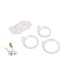 Plastic Chastity Cage Met Drie Ringen En Metalen Slot - 7,5 Cm