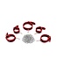 Luxurious Black & Red PVC Slave Chain Bondage Set - Handcuffs & Collar