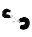 Fur-Trimmed Adjustable Metal Handcuffs Set for Women - Beginner's Fun