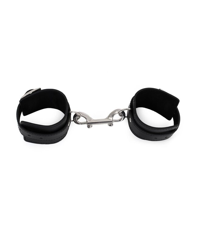 Stylish PU Leather Handcuffs with Double Hook for Him & Her