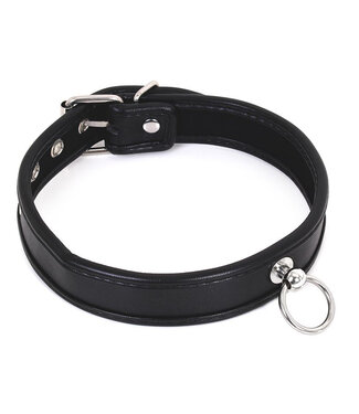 PU-Leer Halsband Met Verstelbare Gespsluiting En Functionele O-Ring
