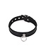 Elegant PU Leather Collar with O-Ring & Adjustable Buckle for Pets