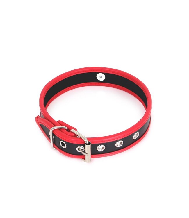 Elegant PU Leather Collar with O-Ring & Adjustable Buckle for Pets