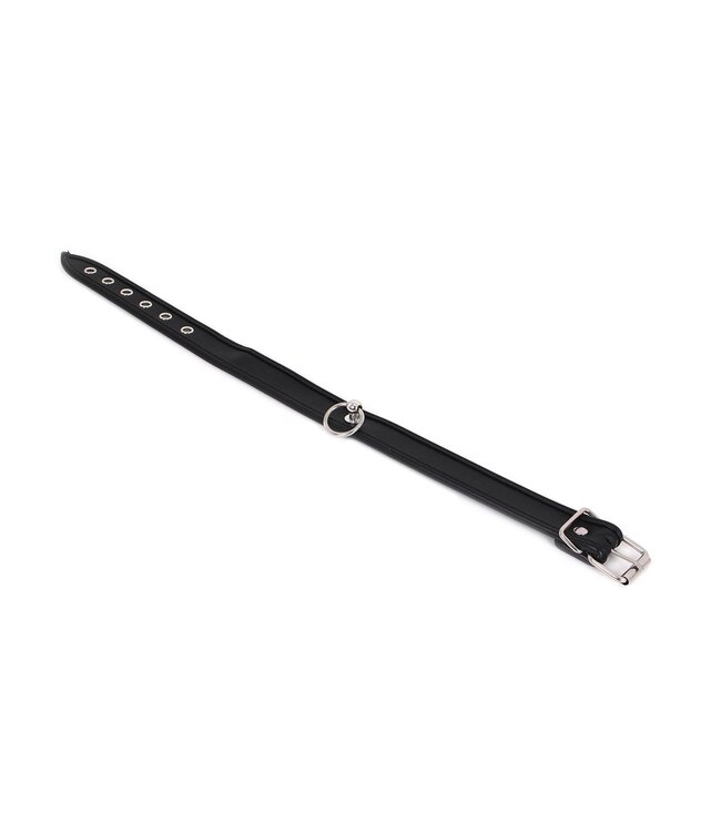 Stilvolles PU-Lederhalsband mit O-Ring und verstellbarer Schnalle