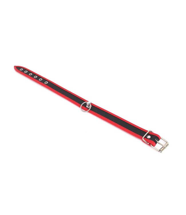 PU-Leer Halsband Met Verstelbare Gespsluiting En Functionele O-Ring