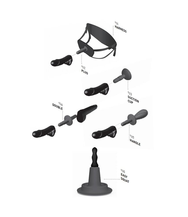 HUNG System Vaculock Compatibele Dildo Oscar 22 cm Voor Strap-Ons En Handsfree Gebruik