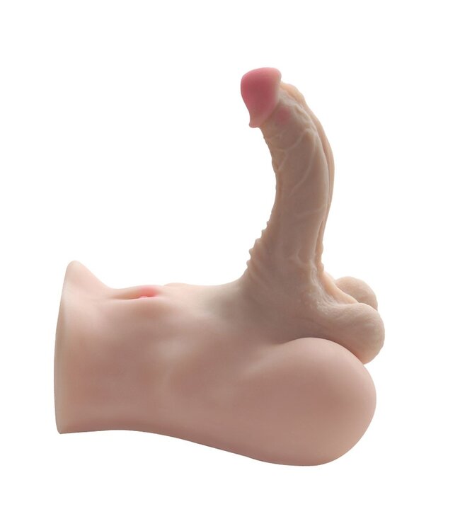 Realistische Masturbator Met 17,5 cm Penis Voor Vaginaal En Anaal Gebruik