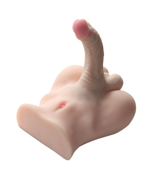 Realistische Masturbator Met 17,5 cm Penis Voor Vaginaal En Anaal Gebruik