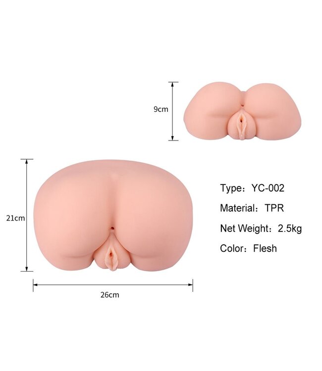 Realistische Large Dual Orifice Masturbator Met Vagina En Anus Uit TPR