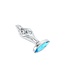 Elegant Steel Butt Plug with Blue Gemstone | Tapered & Comfortable