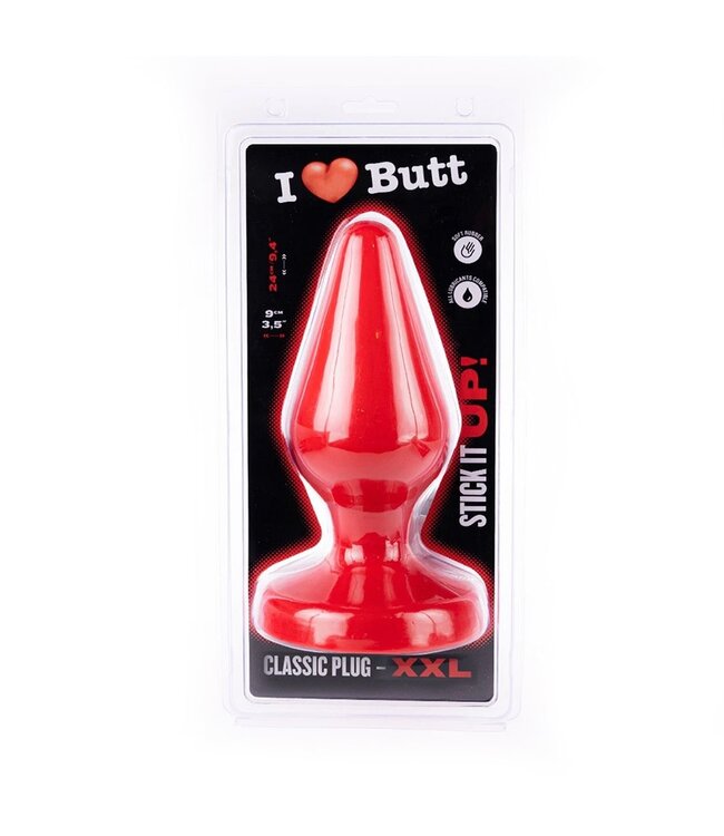 I Love Butt Vielfältiger Analplug in Rot – Größen XS bis XXL für intensives Vergnügen