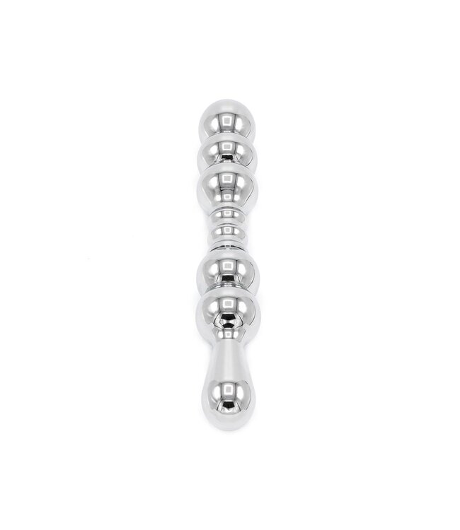 Kiotos Steel Eleganter Aluminium-Dildo 20,5 cm – 5 Kugeln & 3 Rillen für Intensität
