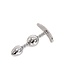 Kiotos Steel Kiotos Steel Verstelbare Anaalplug Met Dubbele Verwijderbare Ballen 13,5 cm