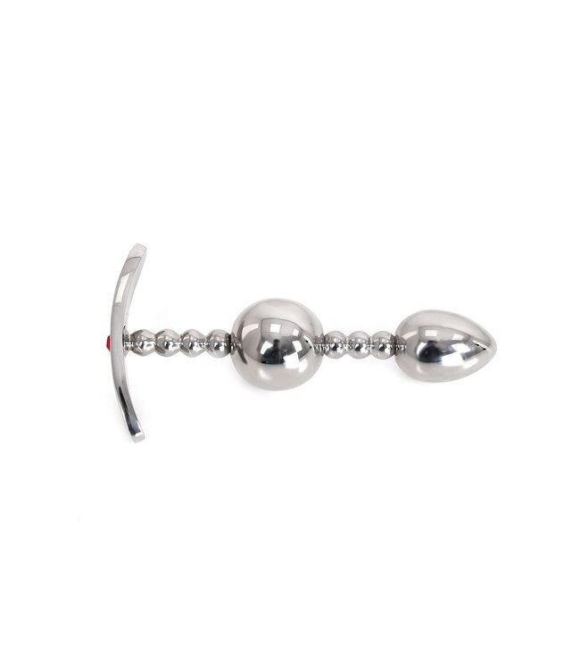 Kiotos Steel Kiotos Adjustable Steel Anal Plug with 2 Removable Balls - 13.5 cm