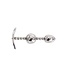 Kiotos Steel Kiotos Steel Verstelbare Anaalplug Met Dubbele Verwijderbare Ballen 13,5 cm