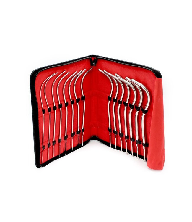 Kiotos Steel Kiotos Deluxe 15-Sized Stainless Steel Dilator Set in Leather Case