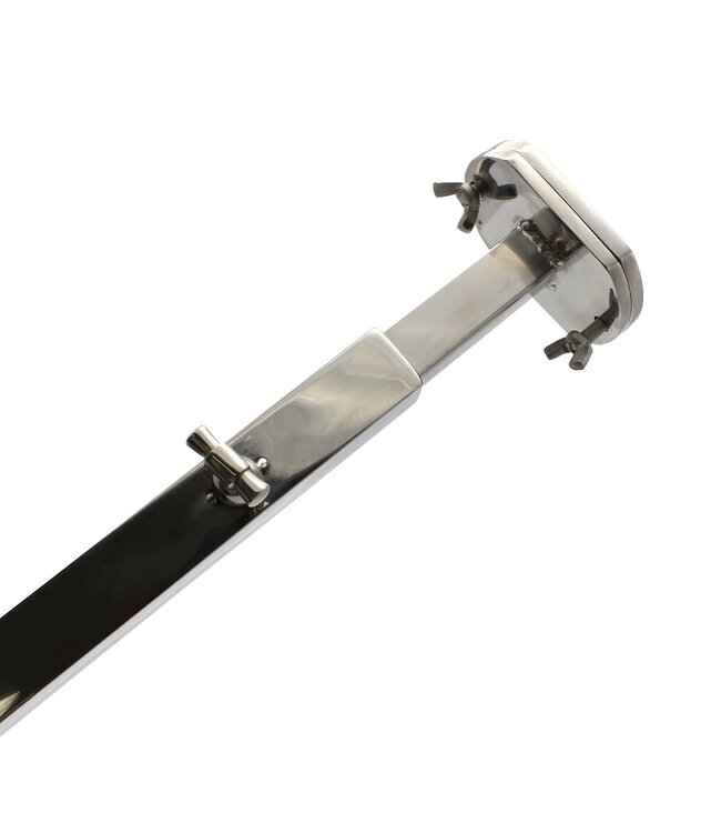 Kiotos Leather Verstelbare RVS Spreader Bar Met D-Ringen Voor Dildo En Enkelboeien