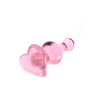 Kiotos Glass Sinnlicher Kiotos Glas-Buttplug Herz 10 cm – Wärme- und Kälteeffekt