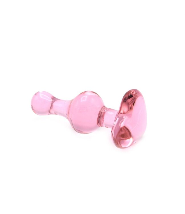 Kiotos Glass Sinnlicher Kiotos Glas-Buttplug Herz 10 cm – Wärme- und Kälteeffekt