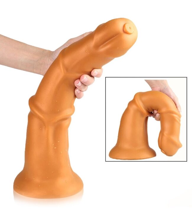 Kiotos Goldplay Kiotos Gold Elastische Siliconen Dildo Met Zuignap 24-32 cm