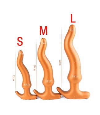 Kiotos Goldplay Kiotos Gold Wave Dildo 21-31 cm | Zacht Siliconen Met Zuignap