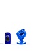 All Black Premium Gummifist mit Saugnapf – Komfort für Solo-Spiel – Schwarz/Rot/Blau