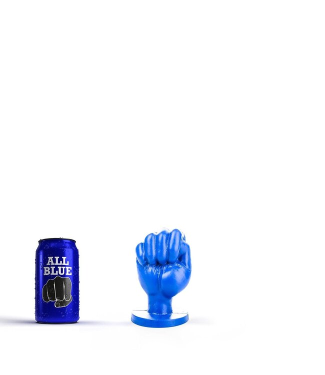 All Black Champagne Fist Dildo with Suction Cup - Black/Red/Blue, 3 Sizes