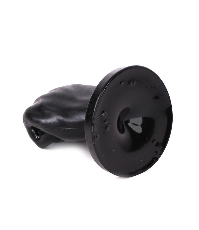 All Black Champagne Fist Dildo with Suction Cup - Black/Red/Blue, 3 Sizes