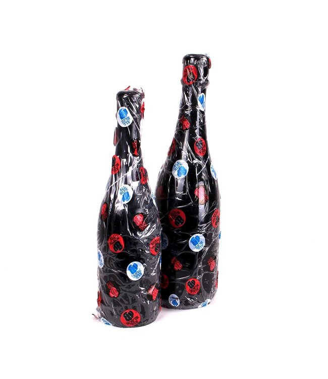All Black All Black Champagne Dildo - Flexible PVC, Sizes L & M, Easy Clean