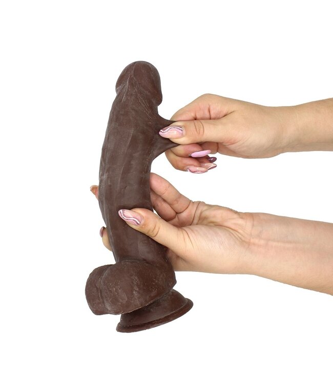 Cox Sliding Skin Realistische Flexibele Dildo 19,5-24 cm TPE Dual Density